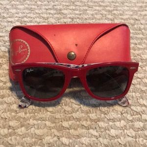 Red ray bans sunglasses